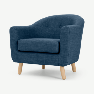 Lottie Armchair, Harbour Blue Fabric