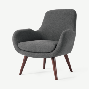 Moby Accent Armchair, Marl Grey Fabric
