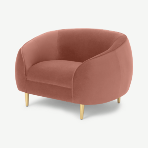 Trudy Armchair, Blossom Pink Recycled Velvet