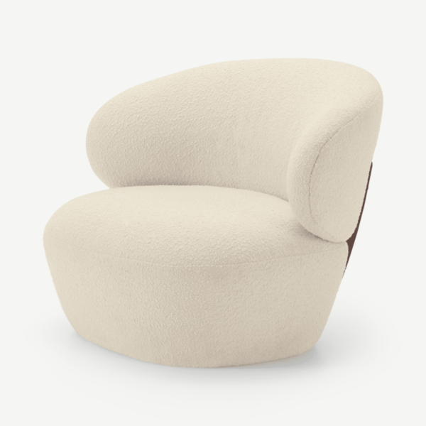 Amrita Accent Armchair, Whitewash Boucle