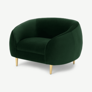 Trudy Armchair, Moss Green Recycled Velvet