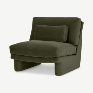 Ciara Accent Armchair, Pistachio Green Recycled Velvet