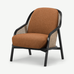 Anakie Accent Armchair, Dune Orange Recycled Fabric