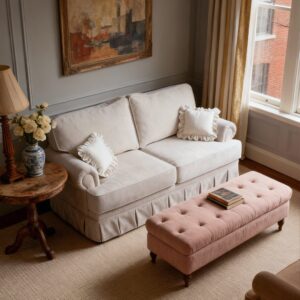 Cottonfy Kensington Chesterfield Style Retro Sofa with Storage