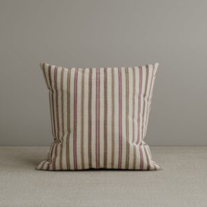 Cottonfy Square Exclusive Design Cushion in Red Striped Cotton Linen, 45*45CM