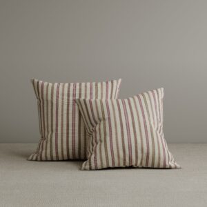 Cottonfy Square Exclusive Design Cushion in Red Striped Cotton Linen, 45*45CM